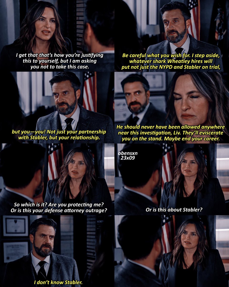 obensxn's tweet photo. 23x09 • [People vs Richard Wheatley]
-
um tiro doeria menos 
#mariska #mariskahargitay #oliviabenson #captainbenson #raulesparza #rafaelbarba #barson #svu #lawandordersvu #specialvictimsunit https://t.co/WueKPTW7HB