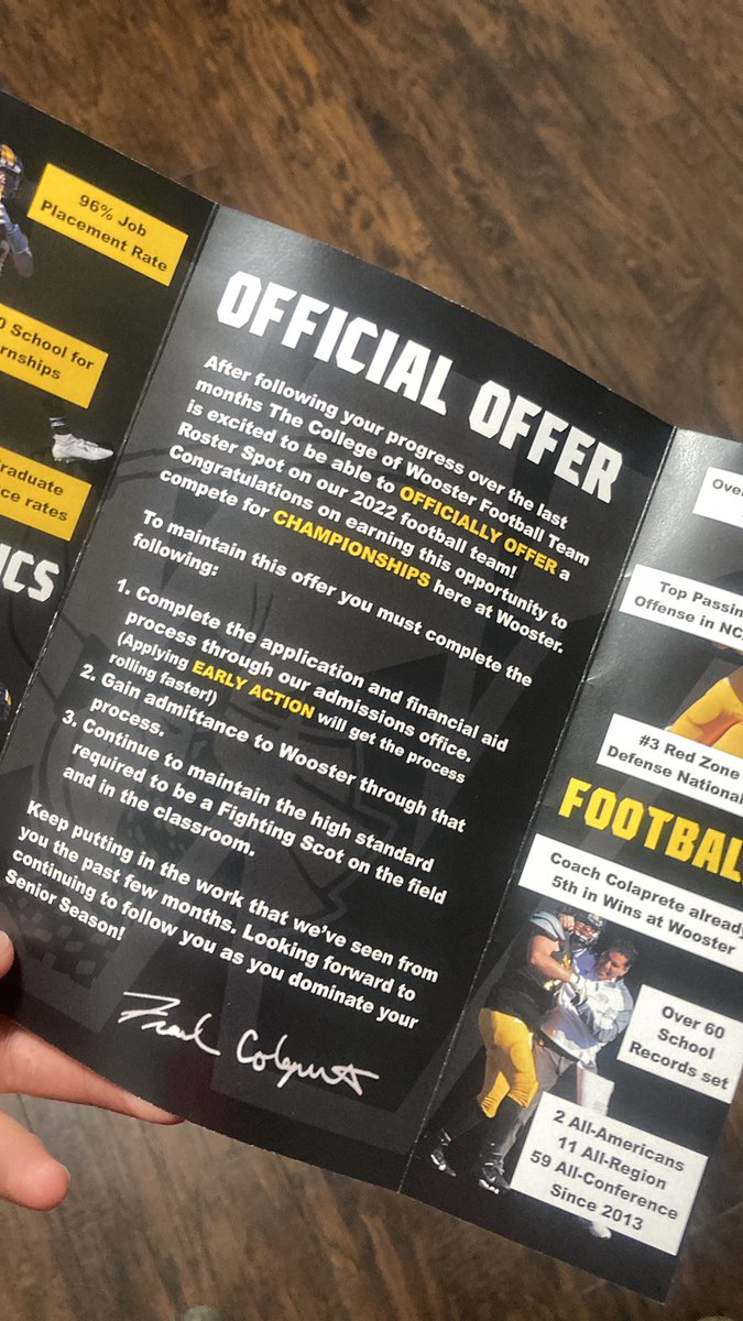 BowlanSmith's tweet photo. Just wanna say thanks to the College of Wooster for my 10th offer thank you @_coachkeet @Coach_Colaprete and @Aeonblake12 

@CoachBT9 @Coach_CDukes @coachalvy @smittygjme4 @WillSmi57094783 https://t.co/azW1NEW4CA