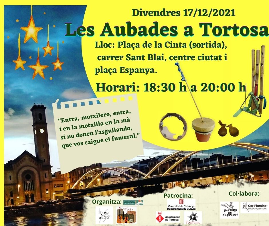 Les aubades o albades també anomenat asguilandos patrimoni immaterial de  Catalunya, una manifestació social olvidada de la memòria col·lectiva excepte al sud de Catalunya <a href="/patrimonigencat/">Patrimoni cultural</a> <a href="/cultpopular_cat/">Cultura Popular</a> <a href="/malmuni1/">Victòria Almuni</a> <a href="/noeliatitana/">Noelia Llorens 'Titana'</a> <a href="/AjRoquetes/">Ajuntament Roquetes</a> <a href="/iramunt/">Institut Ramon Muntaner</a> <a href="/cat_testimo/">Catalunya T'estimo</a> <a href="/Tortosa/">Ajuntament de Tortosa</a>