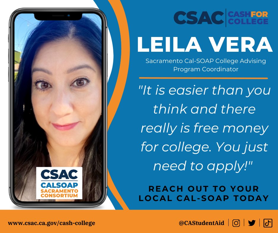 Today, we're recognizing the Regional Coordinating Organization (RCO) in Sacramento! RCO's provide first-hand support to students and families seeking help with their #FinancialAid journeys through #CashForCollege workshops. Visit CSAC.ca.gov/Cash-College for more information.