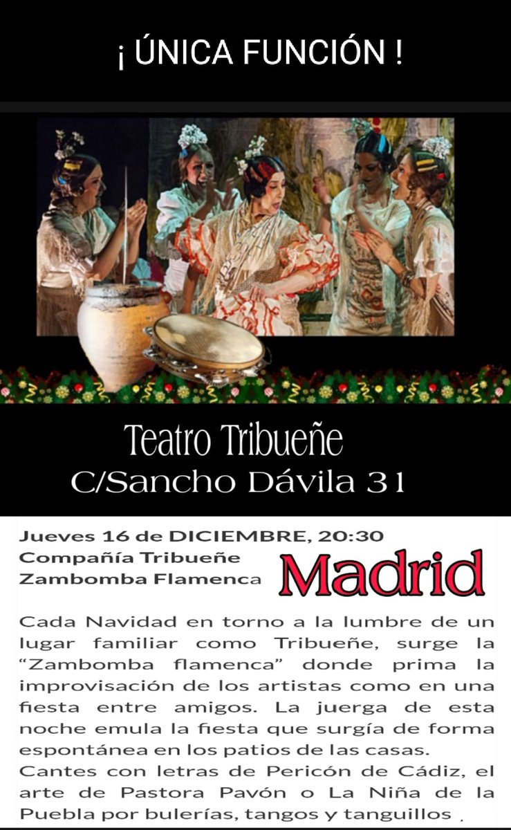 Últimas entradas !!
Reserva ya !!
Zambomba flamenca!!.