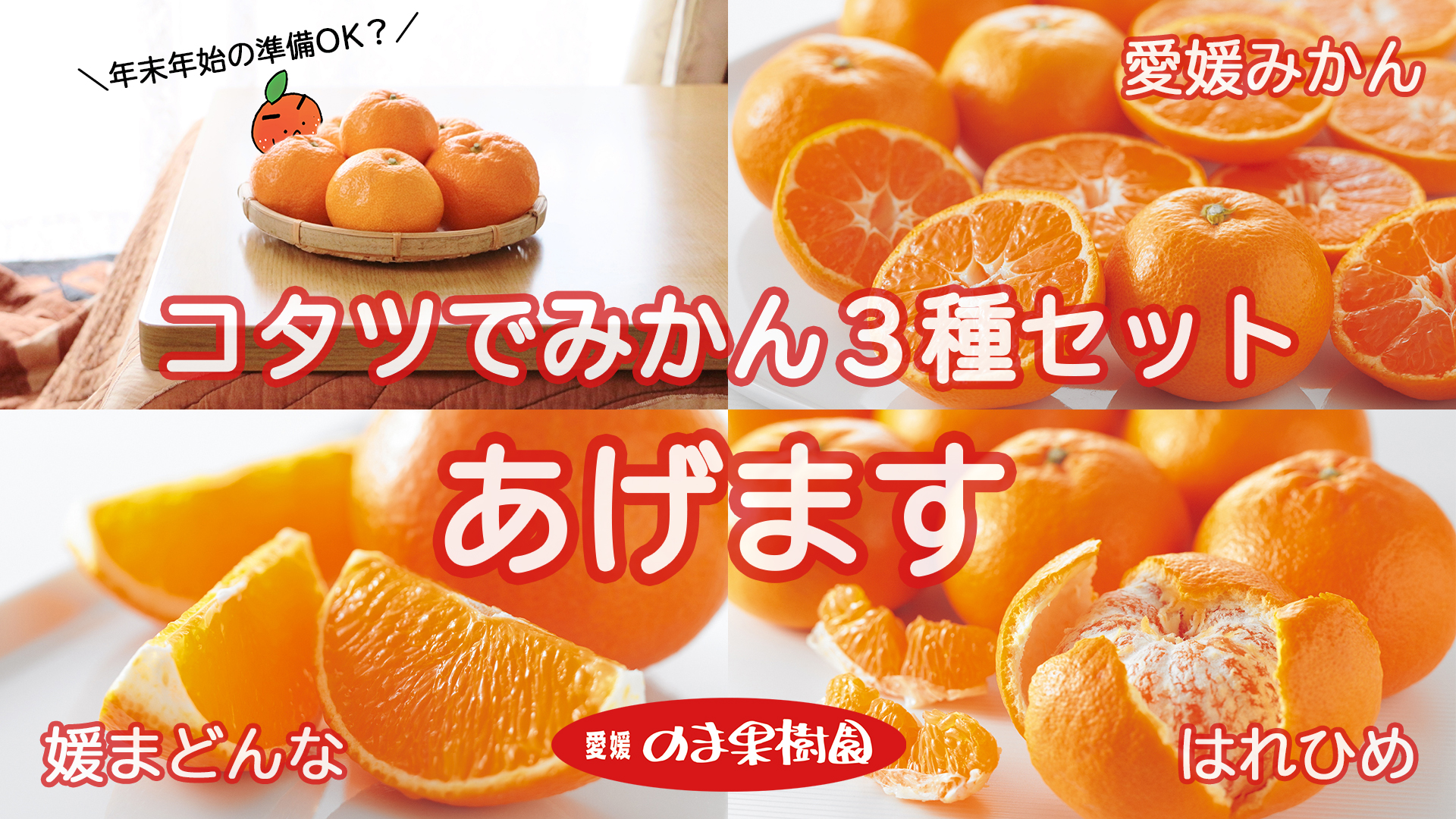 みかんのことなら のま果樹園 コタツのお供なら任せとき 愛媛のみかん3種で素敵な年越しを 5名様 企業公式様1名様に 柑橘3種 計5kg プレゼント よーく想像してください えっ最高やんs 応募方法 Nomakajuenをフォロー この