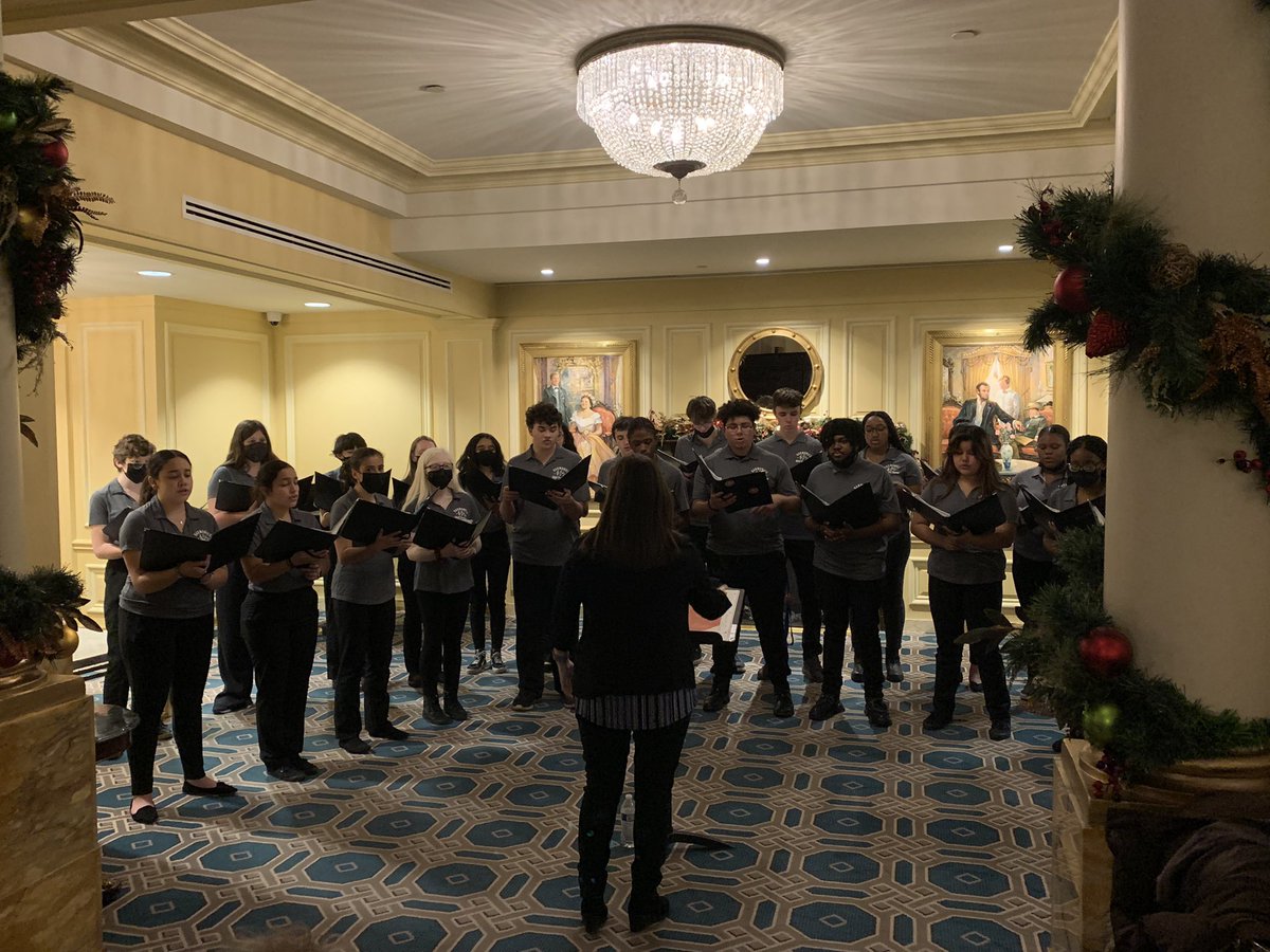 Getting some holiday cheer listening to <a href="/WestPo_Chorus/">West Po Chorus</a> at the Willard Hotel in DC!