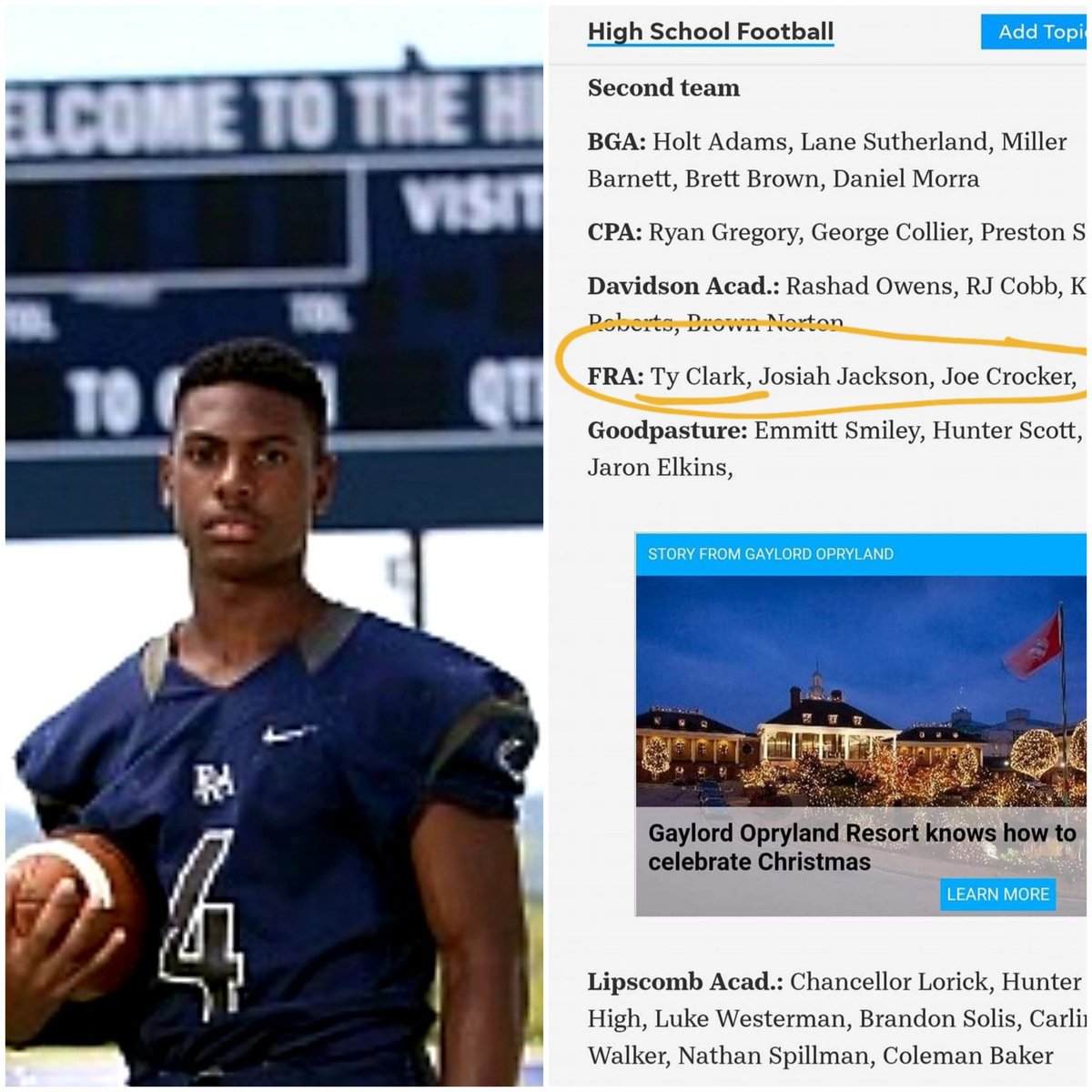 TyClarkIII's tweet photo. Honored to make All region 2nd team (sophomore SS/WR/RB) for second year in a row. Final stats: 72 tackles, 4tfl, 1 int, 5 pbu, 1 fumble recovery, 323 yards rushing 2 tds (8.78 ypc average), 363 receiving yards 2 tds (13.96 average), 140 kick return yards 1 td on five attempts. https://t.co/m1ijwa5Uwy