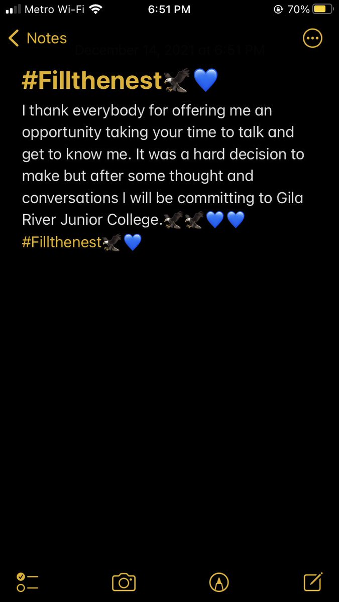 ExxclusiveT's tweet photo. @GilaRiverHawks @CoachCrafts #FillTheNest 🦅🦅 https://t.co/E4Y5YZVo0p