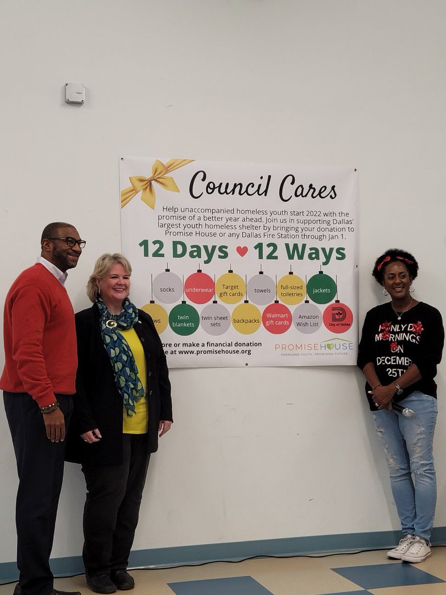 caraathome's tweet image. All the @CityOfDallas Councilmembers &amp;amp; @DallasMayor have come together to support @PromiseHouse with #CouncilCares, 12 Days &amp;amp; 12 Ways. Please help us support Dallas unaccompanied #homeless children. promisehouse.org 1/