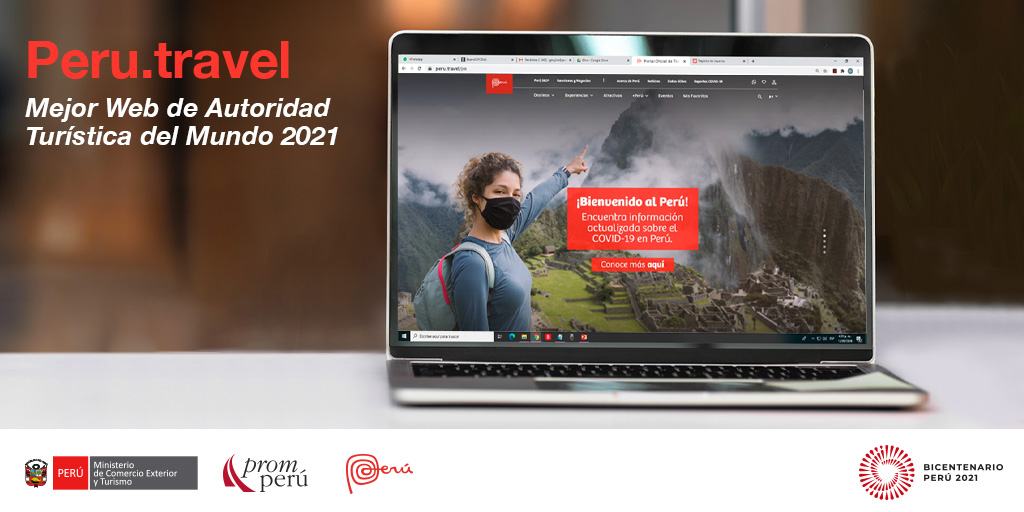 ¡SEGUIMOS COSECHANDO TRIUNFOS! 🇵🇪🏅🙌
El portal peru.travel acaba de ser elegido como el Mejor Sitio Web de Autoridad Turística del Mundo en los World Travel Awards 2021.
#Peru #OrgulloPeruano #worldtraveltechawards2021 #DespiertaEnPeru