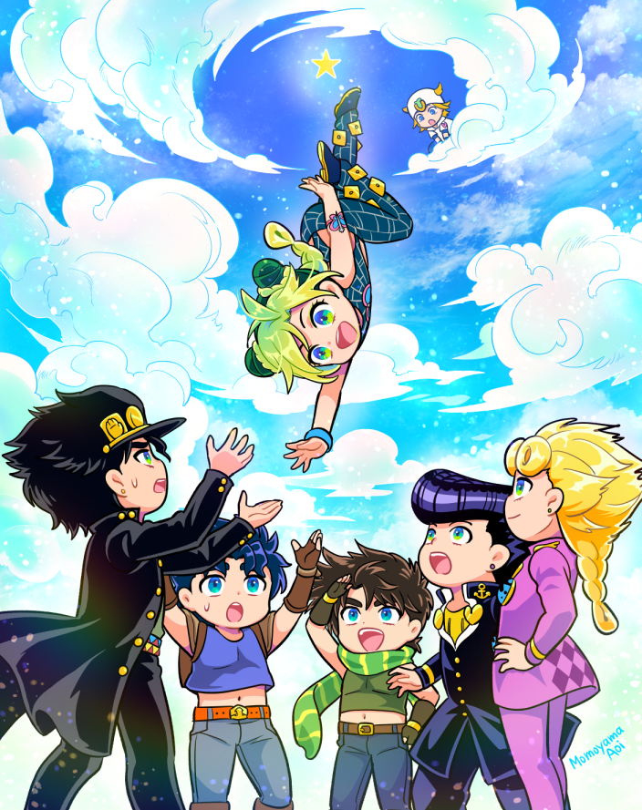 #2021年自分が選ぶ今年下半期の4枚 #jjba
ジョジョから4枚。
6部アニメお祝い絵とハロウィン漫画、あと花京院&大統領の誕生日絵です🎉🎂