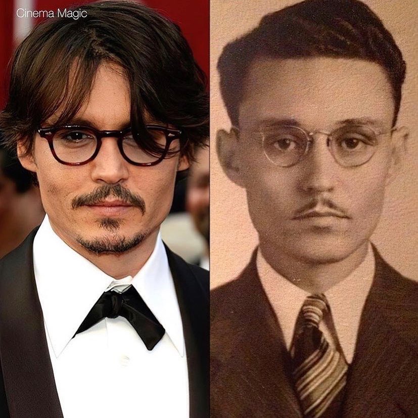 HistoryInPics's tweet photo. Celebrities and their doppelgängers from history. Which one is your favorite? And do you think there’s a Direct correlation in being far relatives? Why else would someone resemble another person so much?

Would love to know your thoughts on this and check out the link in bio, https://t.co/VEHYjuVbxW