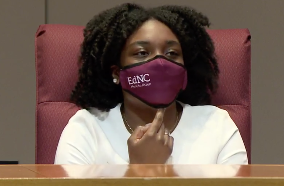 It's the last <a href="/CMSboard/">CMS Board of Education</a> meeting for student rep <a href="/BreanaFowler19/">Breana Fowler</a>. Board members and staff have been singing her praises. Best of luck on whatever comes next, Breana, and it'll be exciting to meet the next student advisor.