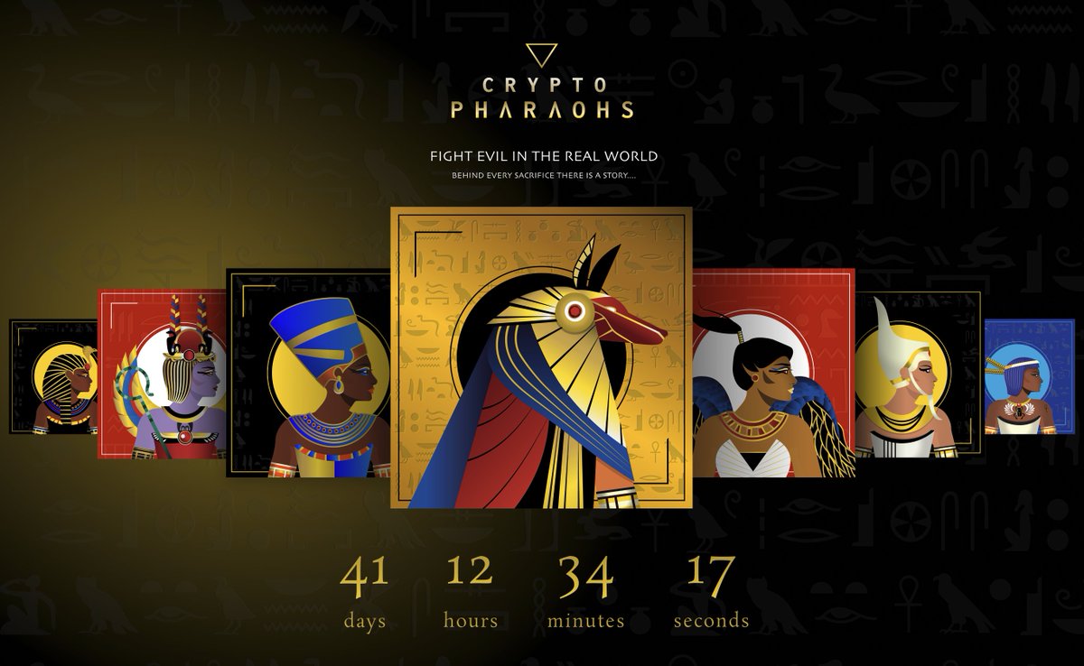 Ancient Egypt joins the metaverse through Crypto Pharaohs! Crypto Pharaohs is a collection of 7006 majestic collectables to help you manifest the powers and magic of the gods and change the world 
cryptopharaohs.world
#nft #nftcollector #crypto #collectable #metaverse