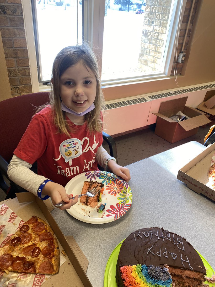ReedsburgSD's tweet photo. A very special celebration! 

Mr. Peetz celebrated Amelia’s birthday in his office with a special lunch she planned. They happen to share the same birthday (just a few years apart). We are all Team Amelia! 🎂🎂🎂

#ReedsburgPride https://t.co/hGqSgBab5p