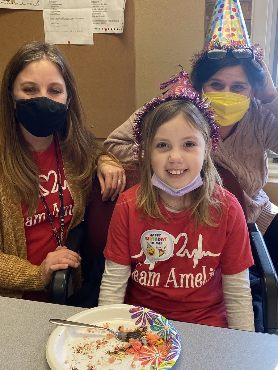 ReedsburgSD's tweet photo. A very special celebration! 

Mr. Peetz celebrated Amelia’s birthday in his office with a special lunch she planned. They happen to share the same birthday (just a few years apart). We are all Team Amelia! 🎂🎂🎂

#ReedsburgPride https://t.co/hGqSgBab5p