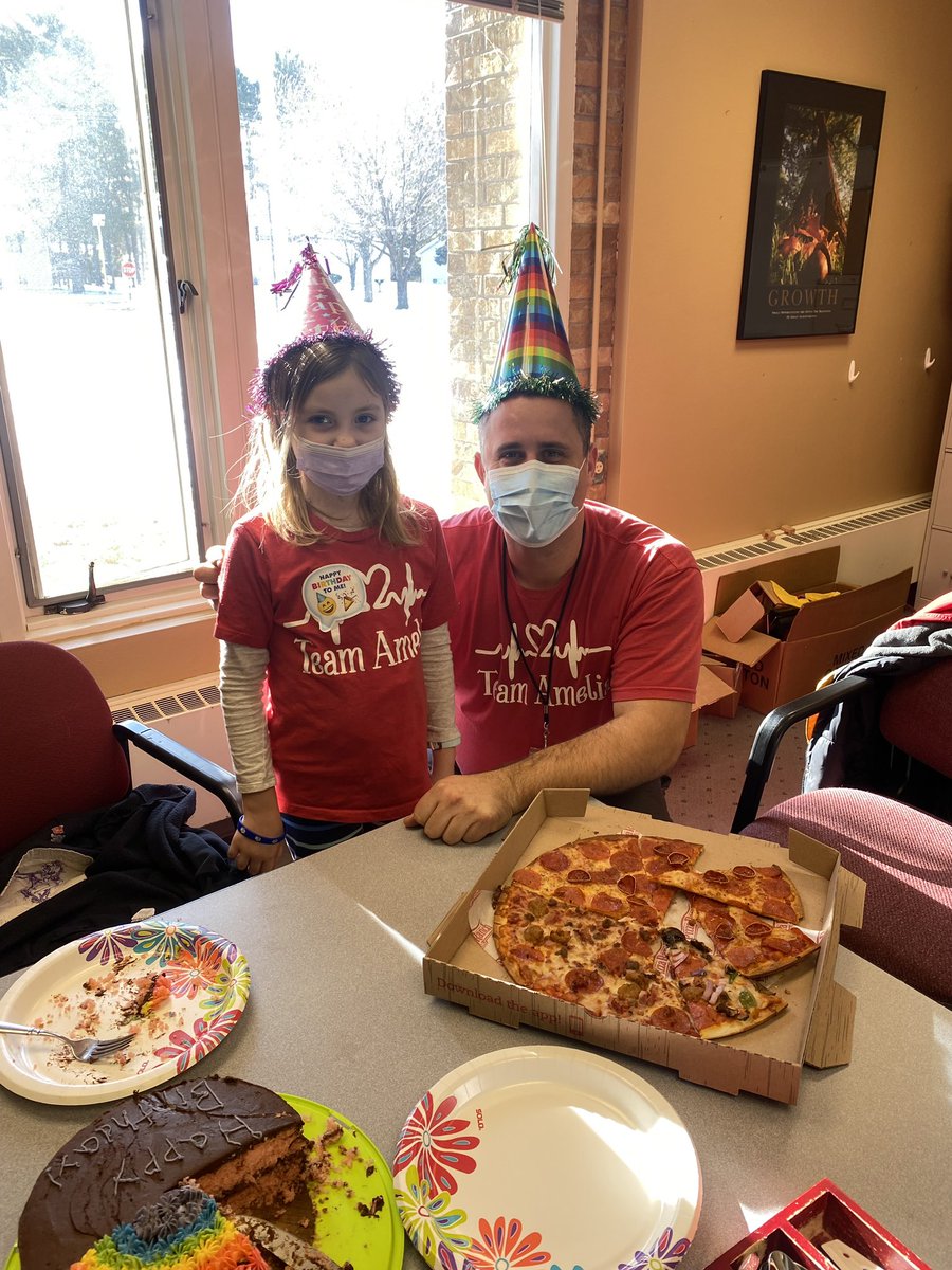ReedsburgSD's tweet photo. A very special celebration! 

Mr. Peetz celebrated Amelia’s birthday in his office with a special lunch she planned. They happen to share the same birthday (just a few years apart). We are all Team Amelia! 🎂🎂🎂

#ReedsburgPride https://t.co/hGqSgBab5p
