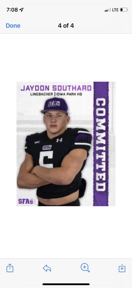 So proud of <a href="/jsouthard_/">Jaydon Southard</a> and his commitment to <a href="/SFA_Football/">Lumberjack Football</a>. He’s going to do big time things for the Lumberjacks!
<a href="/IowaParkSchools/">Iowa Park CISD</a> <a href="/IowaParkHS/">Iowa Park HS</a> <a href="/KfdxTobin/">Tobin McDuff</a> @iowaparkleader <a href="/Hull_TRN/">Jonathan Hull</a>