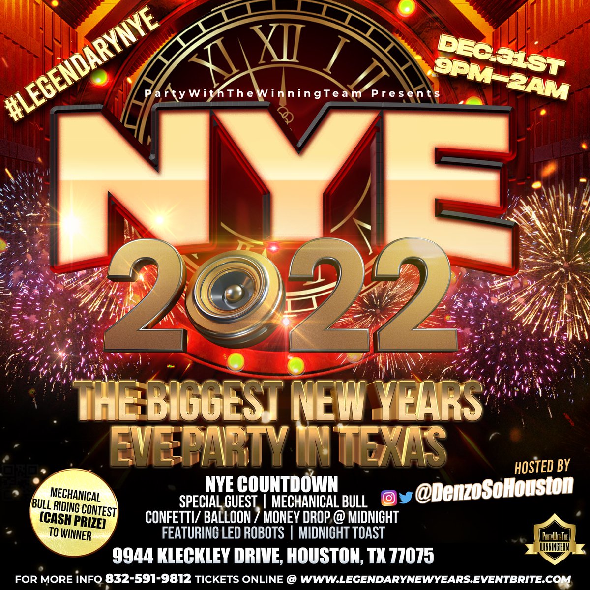 DenzoSoHouston's tweet photo. NEW YEARS WEEKEND LINE UP HTX โผ๏ธ
- FRI DEC 31ST
#LEGENDARYNYE ๐
- SAT JAN 1ST #LEGENDARYNEWYEARS ๐
MASQUERADE MANSION PARTY๐ฅ
GOING TO BE A ๐ฅ ๐ฅโผ๏ธ
#partywiththewinningteam https://t.co/kYsRb4g0sC