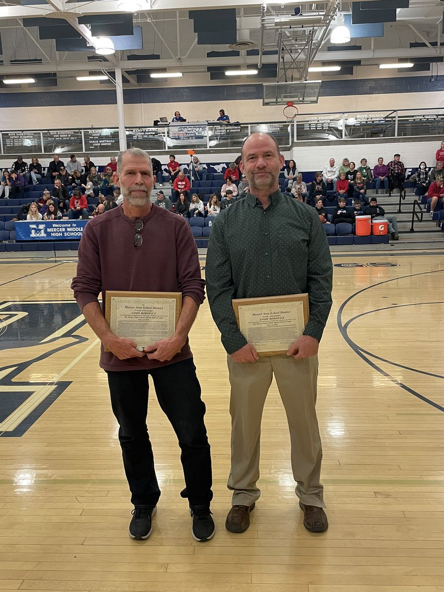 TylerWainfeld's tweet image. Mercer’s 2020 Hall of Fame class: Andre (right) and Jamie Borowicz