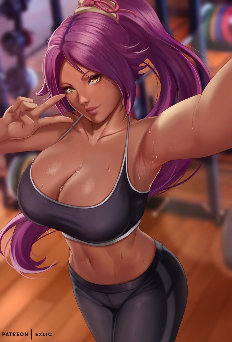 ExlicArt's tweet photo. Shihouin Yoruichi from Bleach https://t.co/cqgHmVomkG