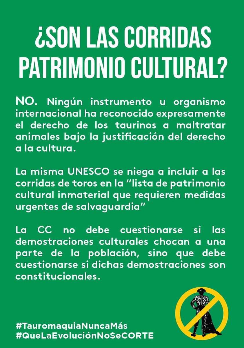 La ciencia ha demostrado ampliamente el maltrato al cual son sometidos los animales en una corrida. Es tortura y violencia, no es arte #TauromaquiaNuncaMas #QueLaEvolucionNoSeCORTE <a href="/ValeriaCoronelV/">Valeria Coronel</a> @capalusa <a href="/jcarreraandrade/">Jonnathan Carrera</a>