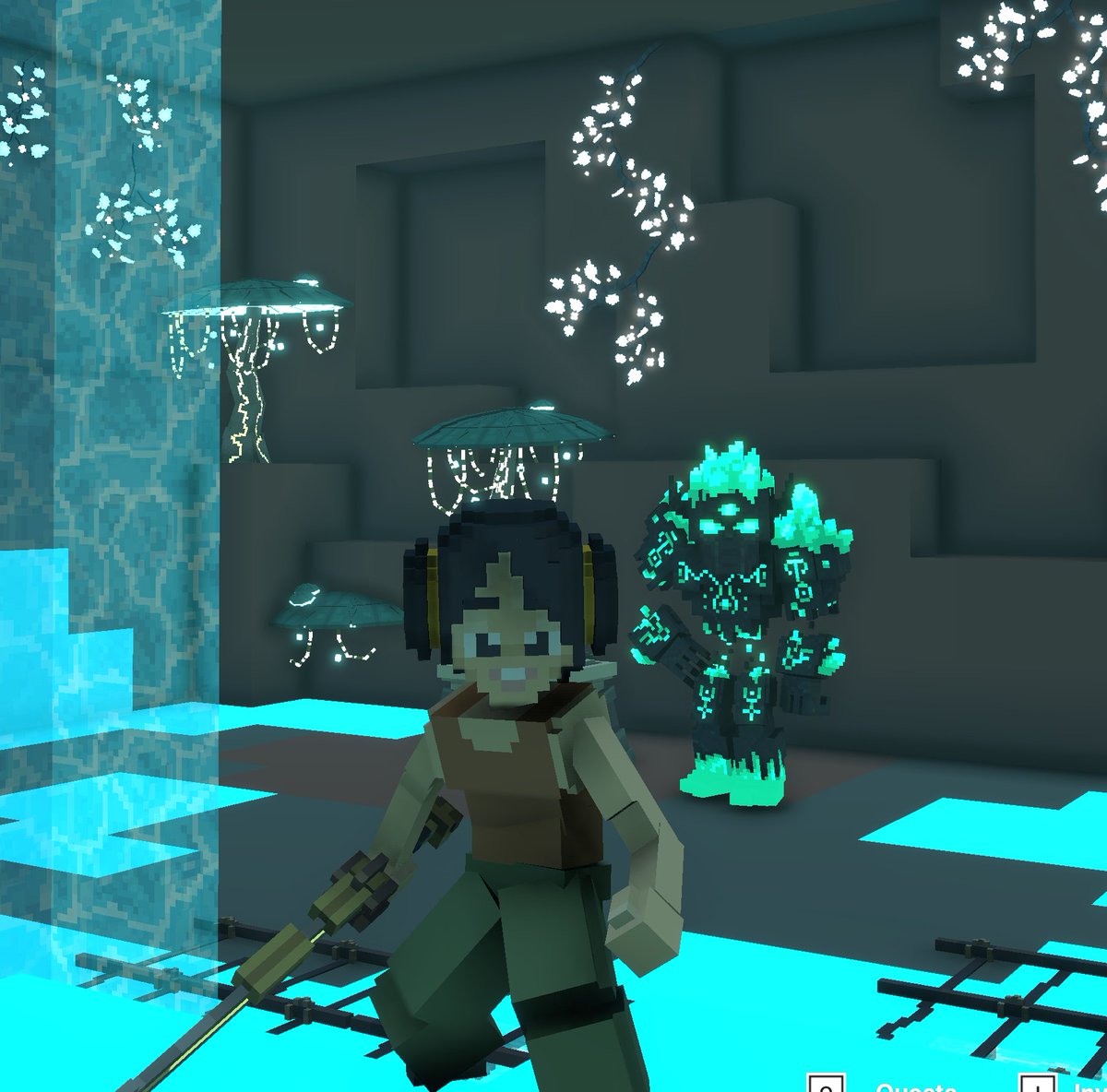 tinglejuice's tweet photo. @TheSandboxGame 2 Golems in the pit, 1 in the cave https://t.co/qOgHkTwpqP