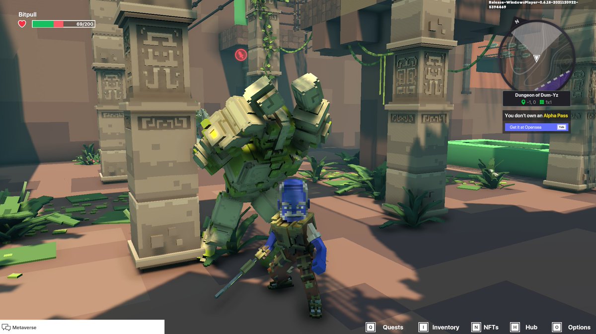 HoikraH's tweet photo. @TheSandboxGame ready for my alphapass, 2 golems! https://t.co/FONbukQr1p