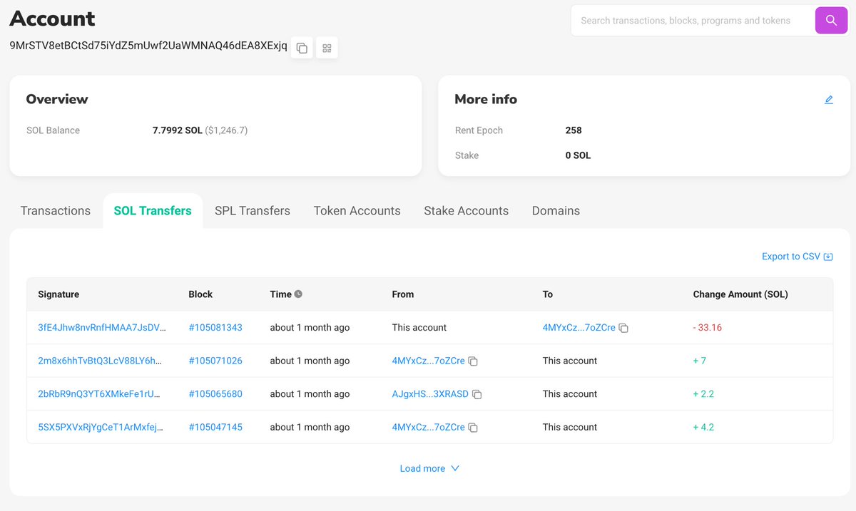 SOLPlayboy's tweet photo. You told me to do more research @KEN7AR0. So I did. 33 sol was transferred from the @birbgameNFT royalties wallet to yours, which you then disbursed to your burners🙂 All on the blockchain. A compiled doc of evidence and a dox can be found here: https://t.co/lb57jhTkMC https://t.co/mJUECKC5mC