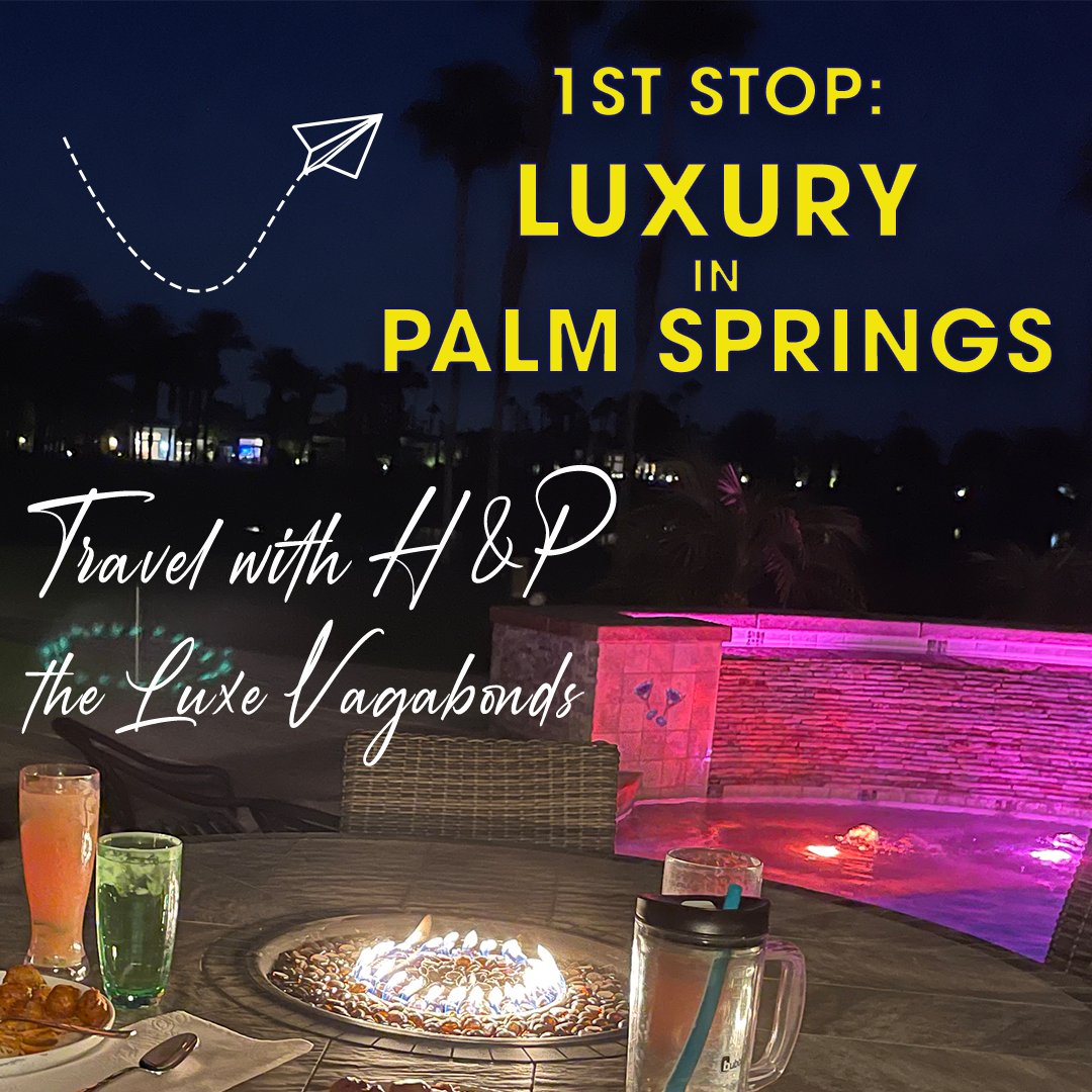 LuxeVagabonds's tweet photo. After moving out of our #LosAngeles apartment, we needed some #PalmSprings bliss. Check out where we stayed in La Quinta, CA. #California #Pool #HotTub #FirePit #Luxury @pjpjr10 @henryfarnam #luxevagabonds #TourTuesdays https://t.co/JnCMg5mGxl