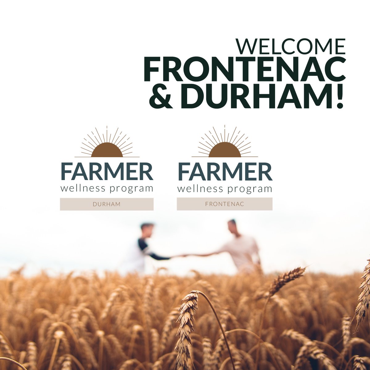 Have you heard the good news? Farmers in Frontenac and Durham counties can access the FWP program for their mental health needs.

To bring mental health services to farmers contact us
or book your appointment today bit.ly/2ZcFLHz

 #FarmMentalHealth #MentalHealth