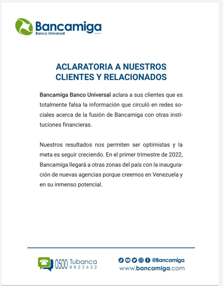Bancamiga Banco Universal tweet media