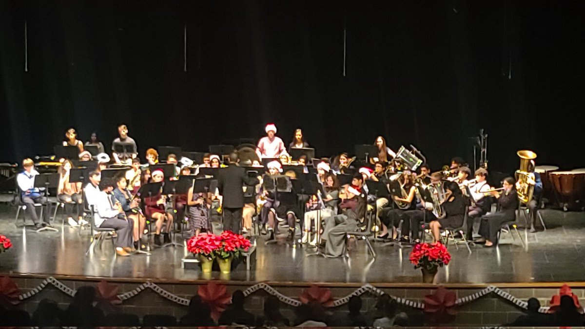 Outstanding job tonight by our Color Guard, Jazz Band, Symphonic Band, Concert Band, Wind Ensemble and Percussion at their Holiday Concert!