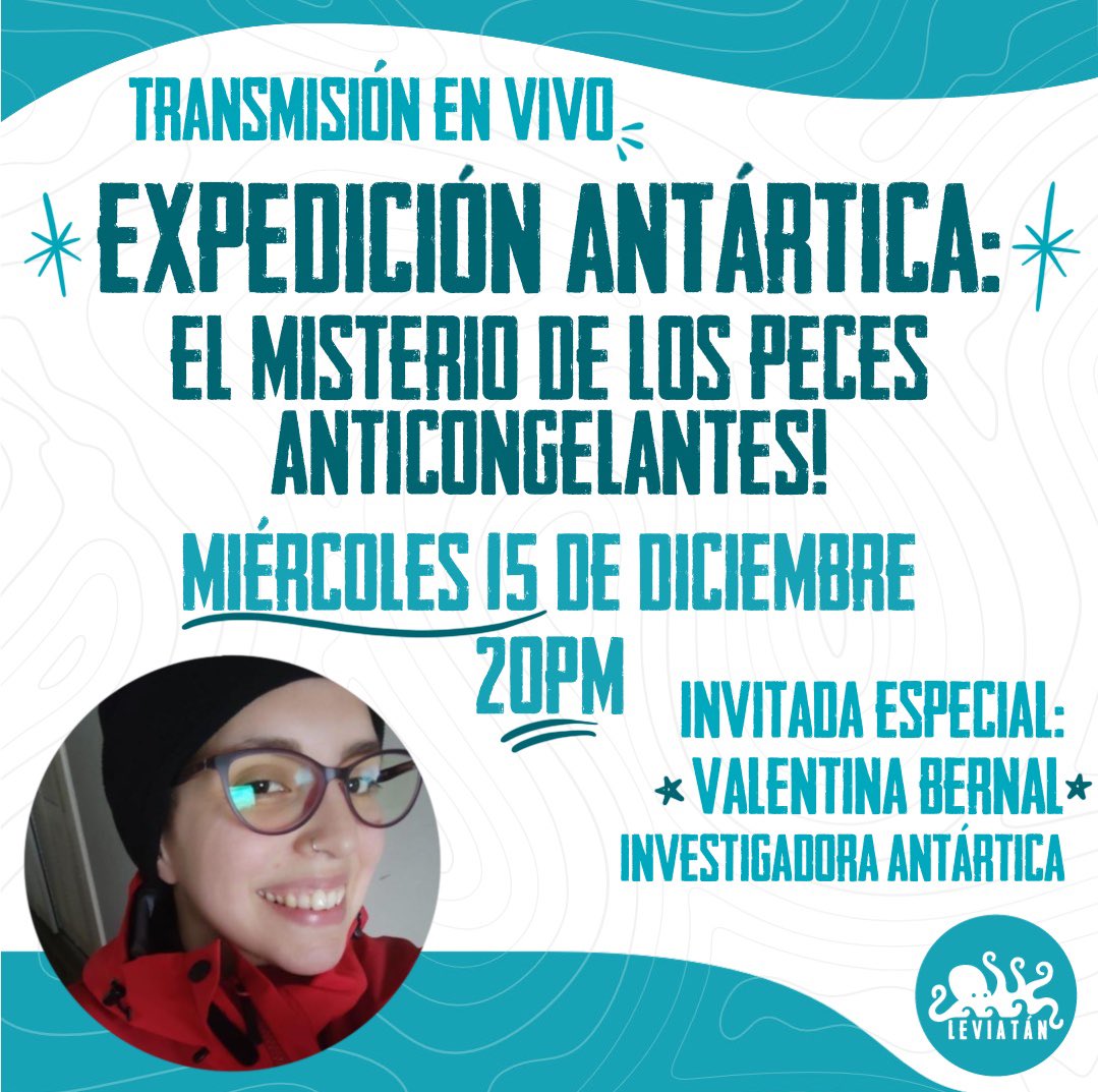 Leviatanexplora's tweet photo. Mañana! En nuestra cuenta de Instagram, conversaremos en vivo con @valebernald y @franichthys sobre la expedición antártica en la que se embarcarán muy pronto 🇦🇶 🐟 No se lo pierdan! https://t.co/5FT8jySlr5