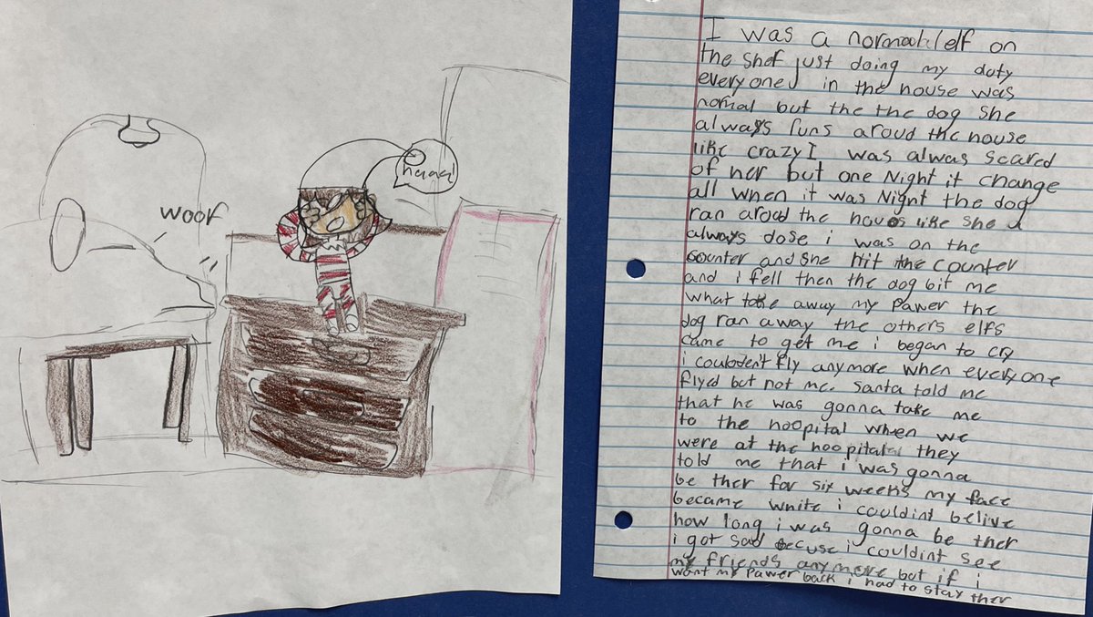 WaxDualLanguage's tweet image. 🧑‍🎄🎄Elf Trouble in these original stories written by 3rd graders @WedgeworthES 

They are writing daily and becoming better writers each day! ✍️

#elfproblems #kidauthors