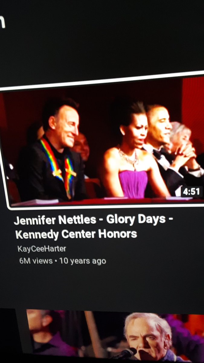 BillGordon916's tweet photo. Okay just watched this video of somebody named Jennifer Nettles doing Glory Days for Bruce Springsteen at the Kennedy Center Honors whenever the hell this was. I'll just say that she has no business singing this song. The Crowd was dead. Not a good tribute and she can't sing. https://t.co/ECYz2zTB8n