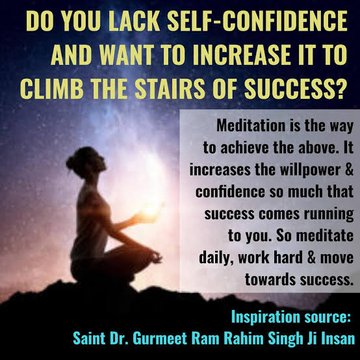 If you live in a lot of tension, trouble, then do meditation daily. #YouCanWin everything in your life. The volunteers of @derasachasauda  are meditating and leading a worry-free with the inspiration of Saint Dr. @Gurmeetramrahim Singh Ji Insan.