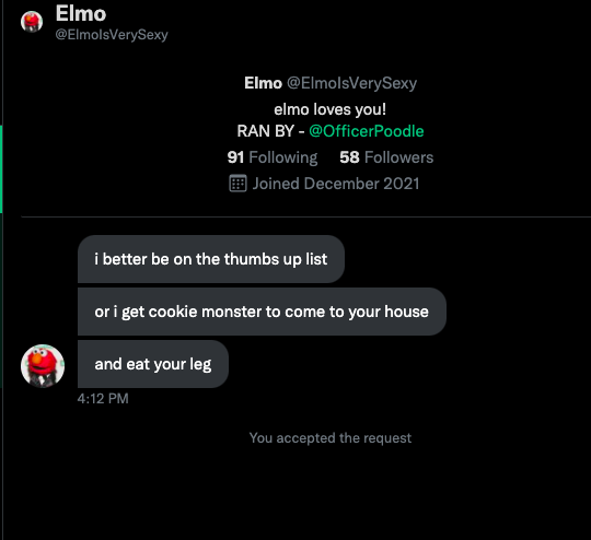 NBAyoung_ball's tweet photo. @elmoisverysexy is "totally" on the thumbs up list.  . . ...…help https://t.co/66C0ZoMGcG