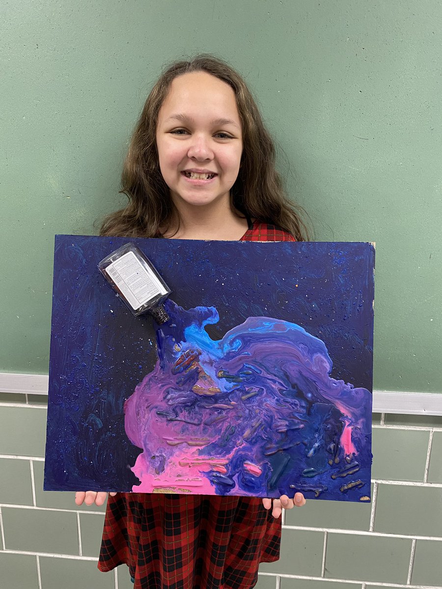 MsPelto's tweet photo. CIMS Art Club is discovering the gift of sharing their creativity. $Donations to support our club are now being accepted for these one of a kind melted creations! Our 1st went to Ms. Logan; it will proudly hang in her office. Msg me for inquiries. 🎉💗 https://t.co/KrMbt2aWnE
