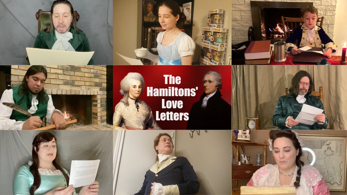 TheAHASociety's tweet photo. Link: https://t.co/mFFiV43kt7
Enjoy this special reading of #Hamilton  #loveletters, as performed by members of the #Hamiltoncosplay community, to commemorate the 241st wedding anniversary of Alexander and Elizabeth Hamilton. 
Presented in collaboration with the @HamiltonGrngNPS https://t.co/ihIx1jgYq5