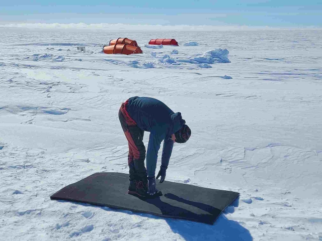 SIWHAproject's tweet photo. After almost 2 weeks on the Kamelryggen ice rise, the scientific work is complete and we're awaiting the flight to transfer to our second and last field site, Kupol Verbljud ice rise. We are using this opportunity to recover and stretch after long and bumpy days on snowmobiles. https://t.co/DGXoz3Zmro