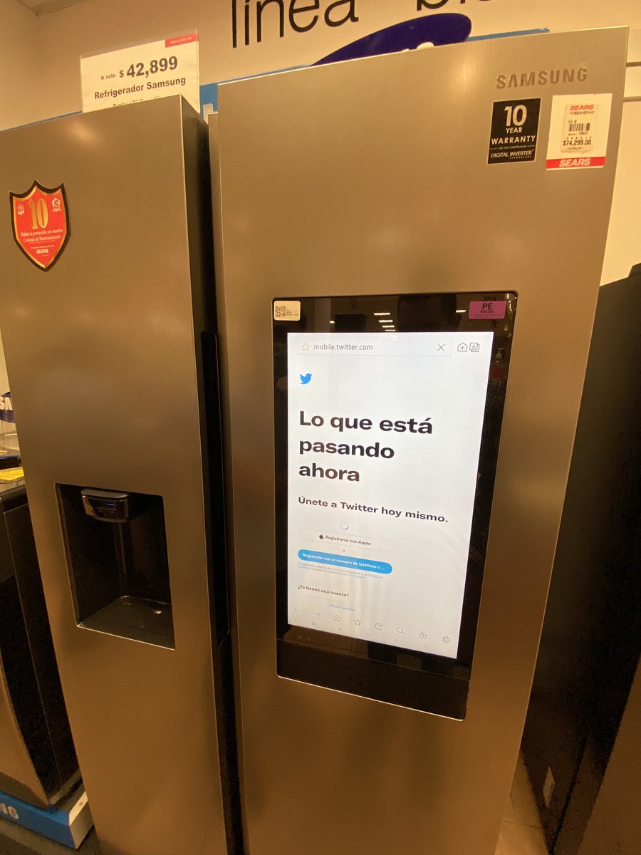 FPradoRo's tweet photo. Twittear desde un refrigerador, el futuro es asombroso. https://t.co/f3L6P8YSjC