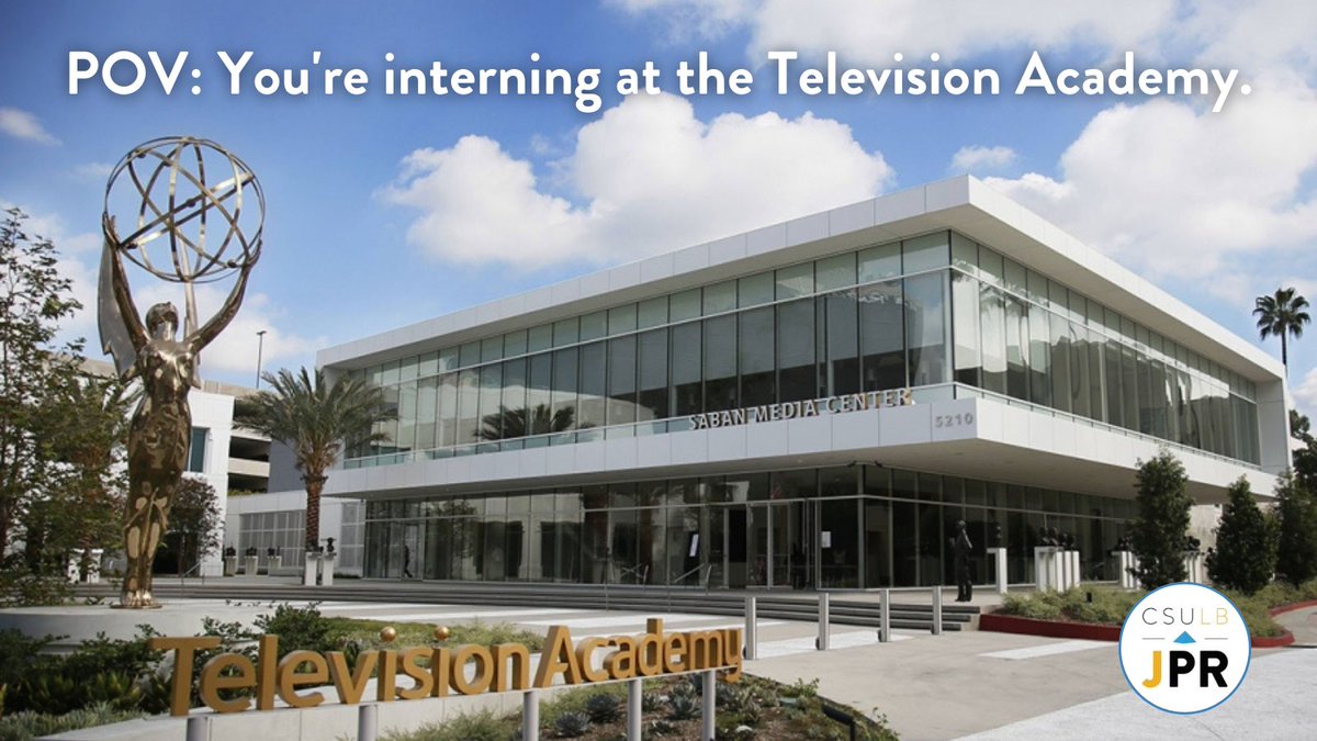 CSULBJPR's tweet photo. And the Emmy goes to...any available applicants willing to apply!🏆
The ‼️deadline‼️ to apply for the #TelevisonAcademy's internship program is by Wednesday, Jan. 19, 2022! https://t.co/RBvkzWP80f