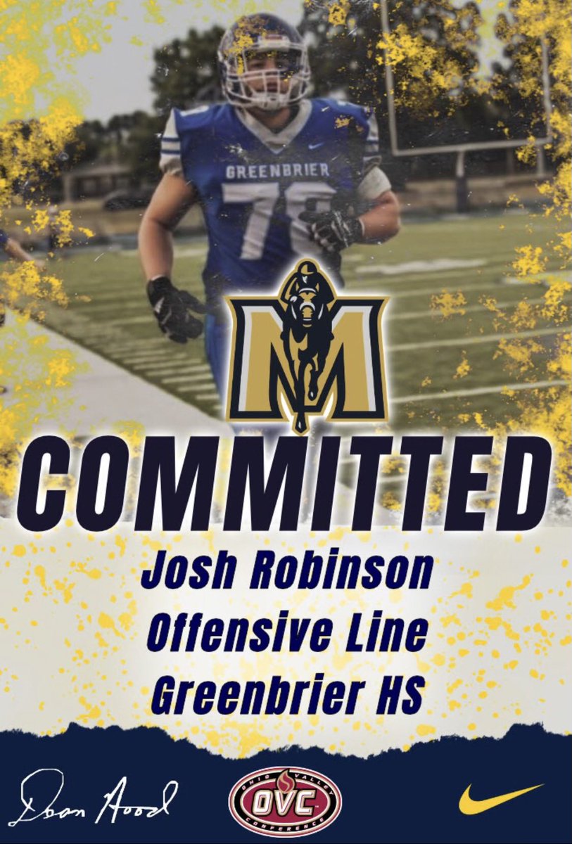 After a lot of thinking and a lot of prayer, I have decided to officially commit to Murray State.
#Mountup 🐎🐎🐎
<a href="/MOMINTOFTRUTH/">Marlin (Mo) Lynch III</a> 
<a href="/coach_ksherman/">Kevin Sherman</a> 
<a href="/CoachJJR87/">Johnson Richardson</a>