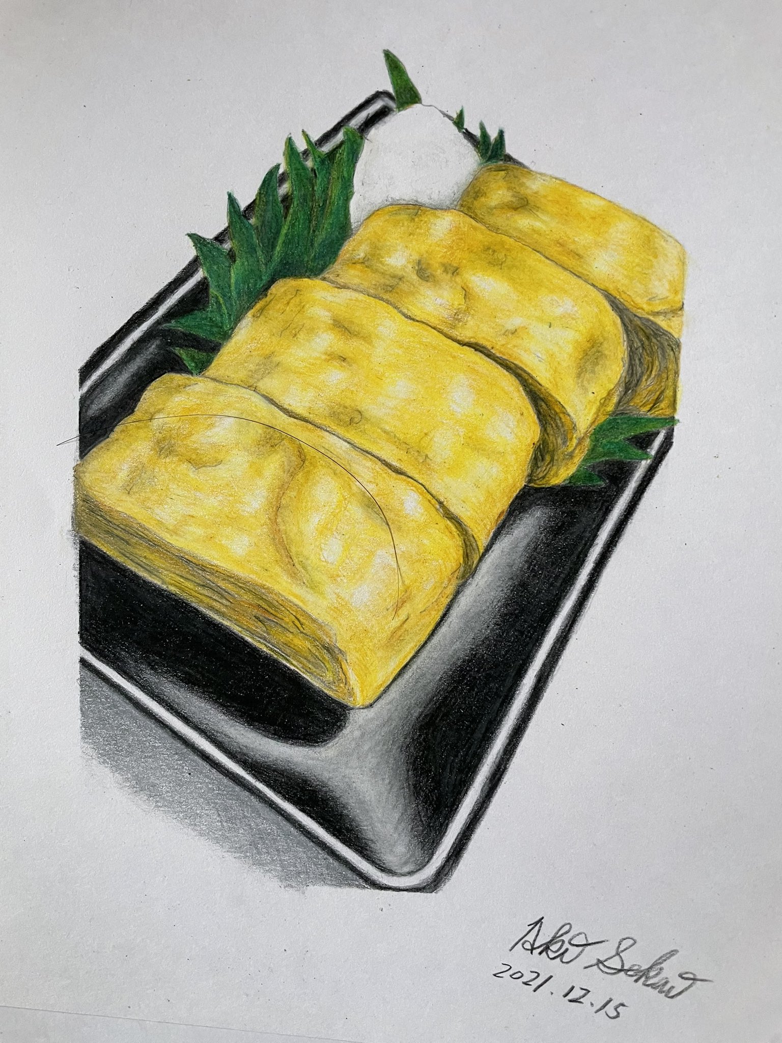 あき せかい - Aki Sekai в X: „#色鉛筆画 #飯画 #めしがちゃん