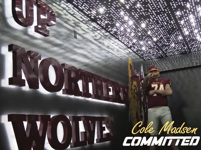 ColeMadsen3's tweet photo. I’m excited to announce my commitment to Northern State . Thanks to my friends and family and coaches. Go Wolves🐺🐺📍 https://t.co/wDP8lcAUCR