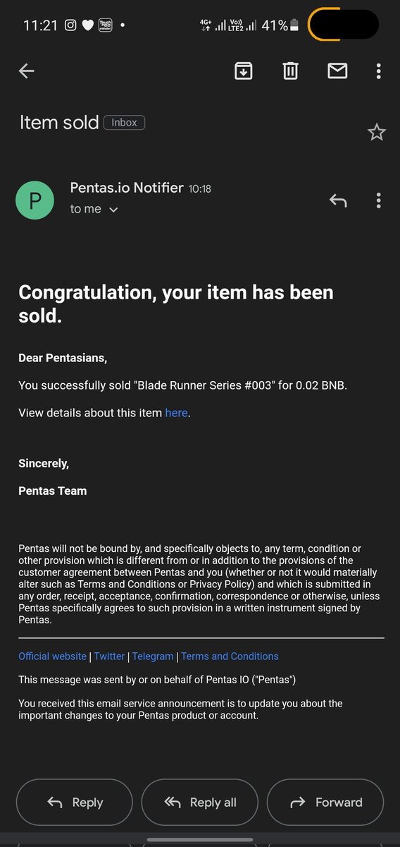GM. My first item sold.Thank you!! 😭🙏🙏