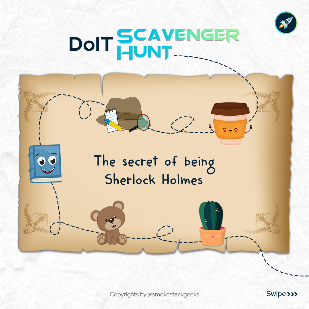 smokestackgeeks's tweet photo. It's time to
Challenge yourself

As we present you-
Our 'DoIT Scavenger Hunt'

Are you ready to DoIT?
.
.
.
. 
#iSmokeStack
#DoITWay
#DoITHunt
#DoITScavengerHunt
.
.
.
#games
#fungames
#virtualbonding
#virtualgame
#scavengerhunt https://t.co/0HlTybcmXR