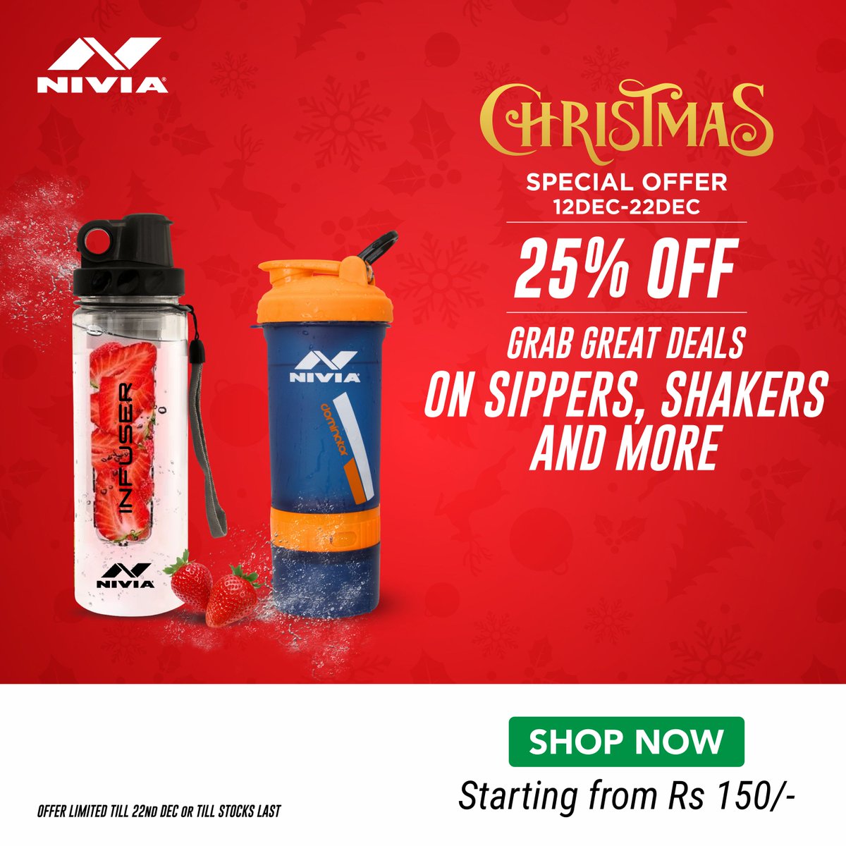niviasports's tweet photo. #Christmas Special Offer-
Grab Great Deals on https://t.co/qO6KAfsfXw
#Nivia #StepOutAndPlay #NiviaSports #MoveUpWithNivia https://t.co/M15s4ebyFz