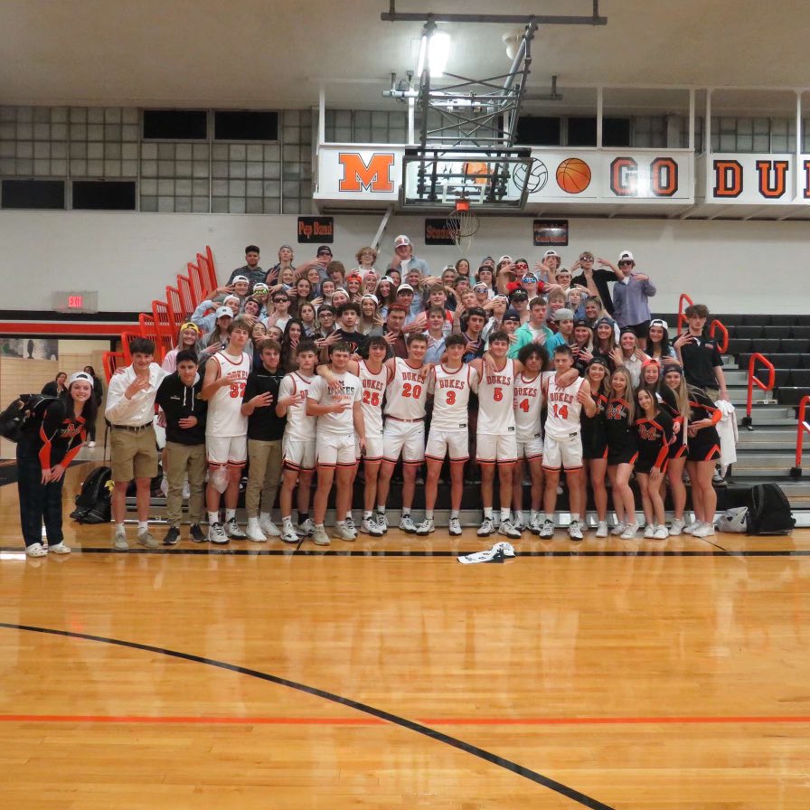 MarlingtonHoops's tweet photo. What an atmosphere! Wow! Great crowd, great student sections! Way to come from behind to get the W! All In. @THEdukepound https://t.co/dUPAkBP7F5