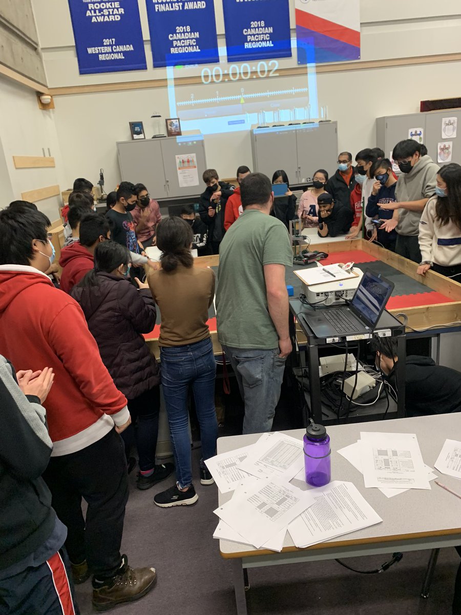 RiskyTeacher's tweet photo. Thanks to @BChina12 for hosting the first ever Surrey Robotics League scrimmage, playing this year’s game, wheels up! Our students had a blast, and can’t wait to compete again. Congrats to the winning alliance, fun times for all 😊 @Surrey_Schools @FraserHtsSec @NorthSurreySec https://t.co/k3jeFZVAg3