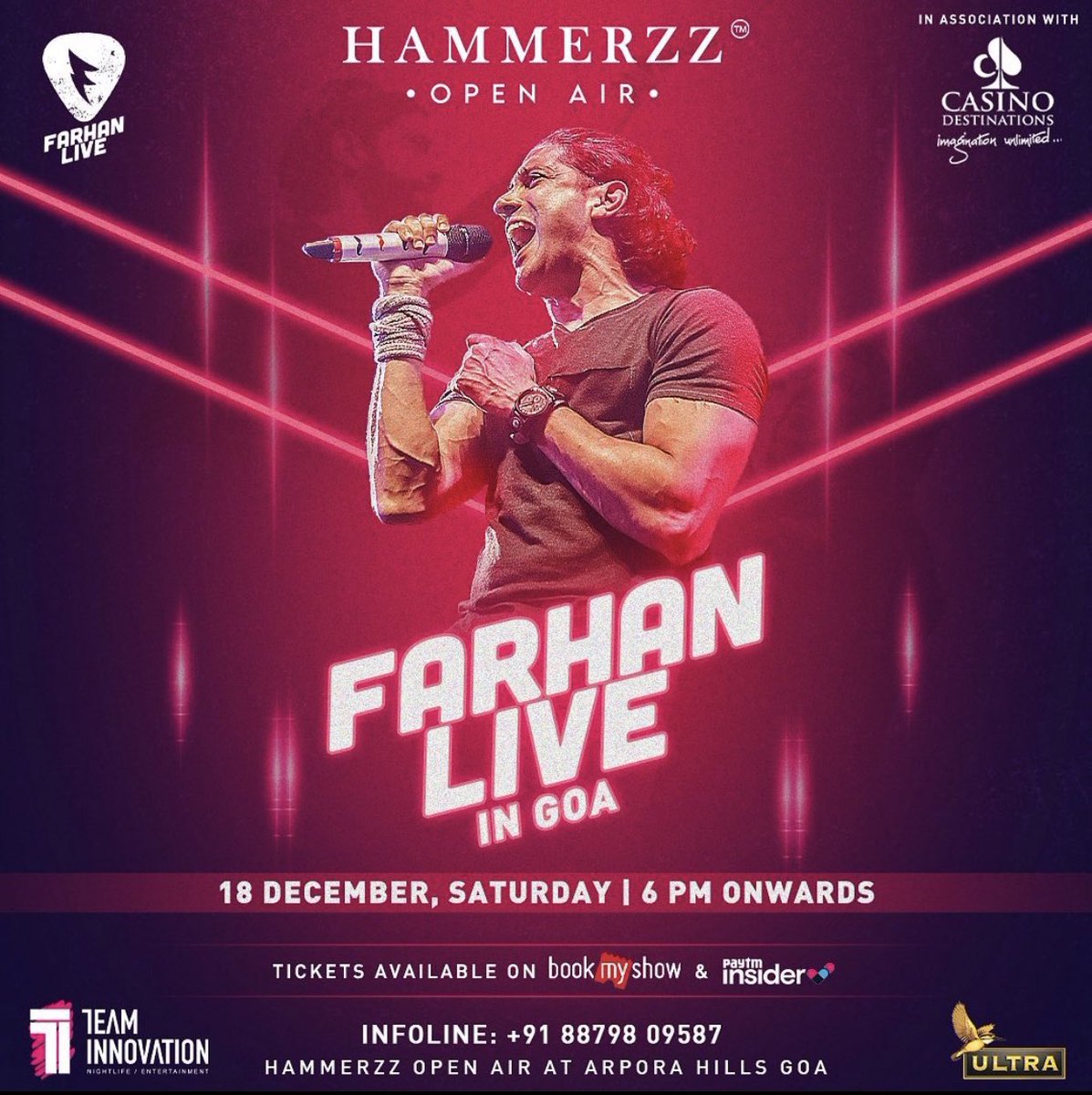Performing in Goa at <a href="/HammerzzClubGoa/">Hammerzz Nightclub Goa</a> with <a href="/FarOutAkhtar/">Farhan Akhtar</a> <a href="/FarhanLiveBand/">Farhan Live</a> <a href="/ShannonDonald5/">Shannon Donald</a> on 18th Dec. Book your tickets soon!