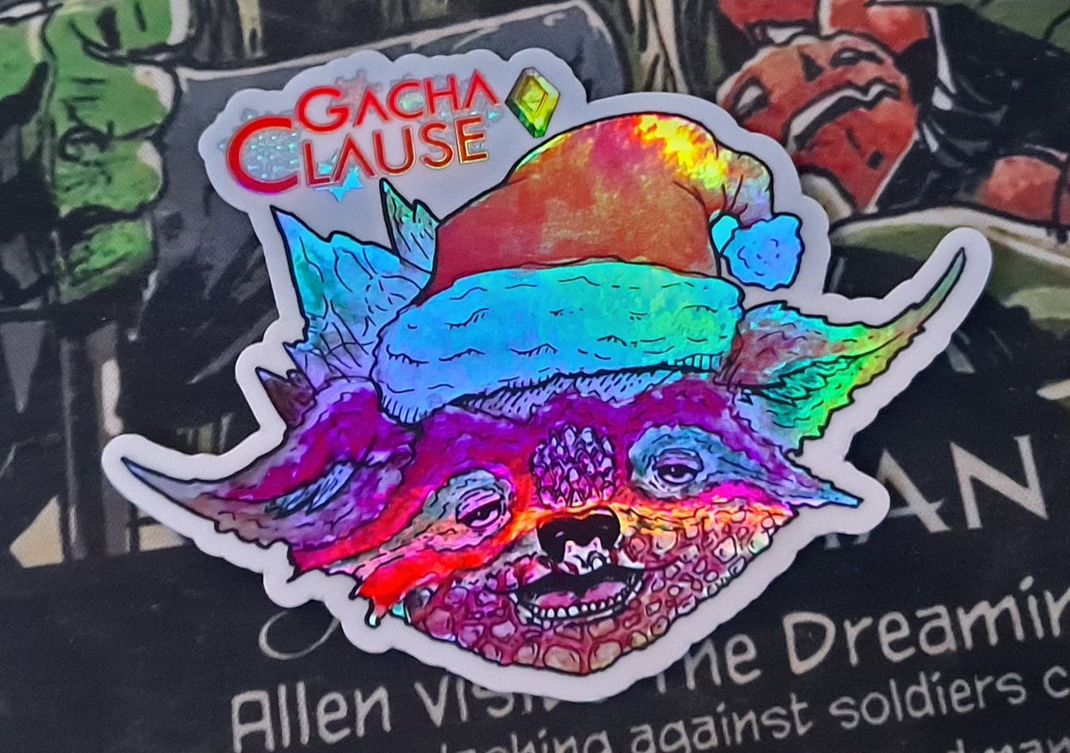 AllenOLantern's tweet photo. Whoever just bought two Ark Implant stickers, you're absolutely getting a free Gacha Clause sticker.
You're awesome, thank you.
#playark #arkart #artwork #artist #art #sticker #stickers #holographic #holosticker #gachaclause #christmas #winterwonderland #ARKSurvivalEvolved https://t.co/8qdshFmhNI